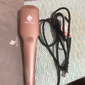 Hair straightener brush